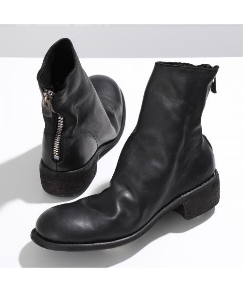 GUIDI バックジップブーツ 796 ホースレザー ショートブーツ(505776678 