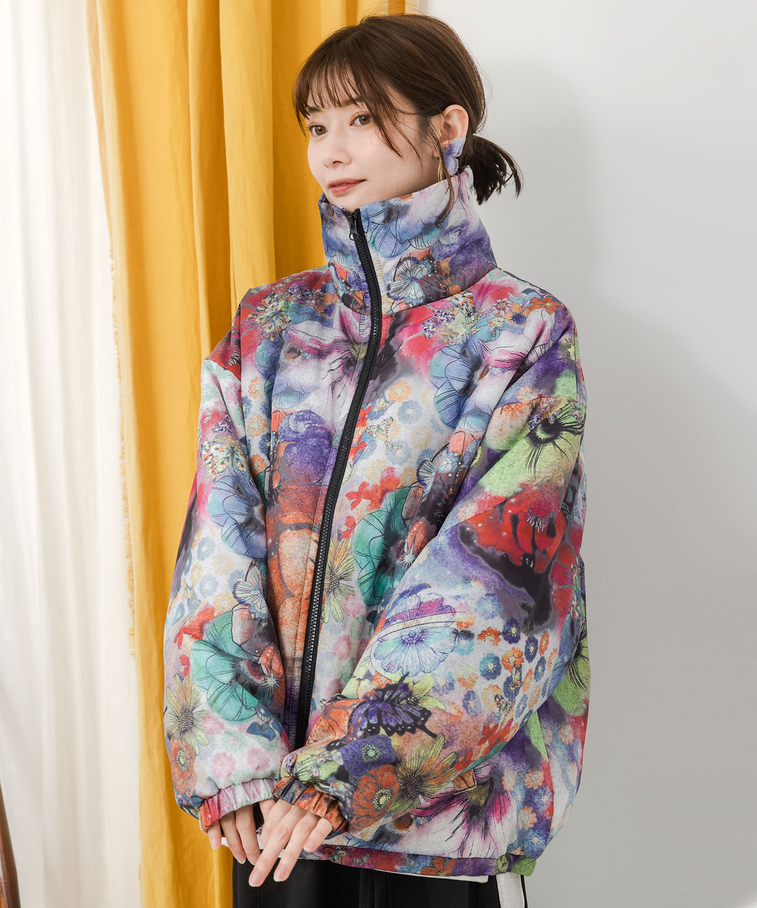 クーポン】【セール 30%OFF】歴代蝶柄×カラフルコラージュ 中綿