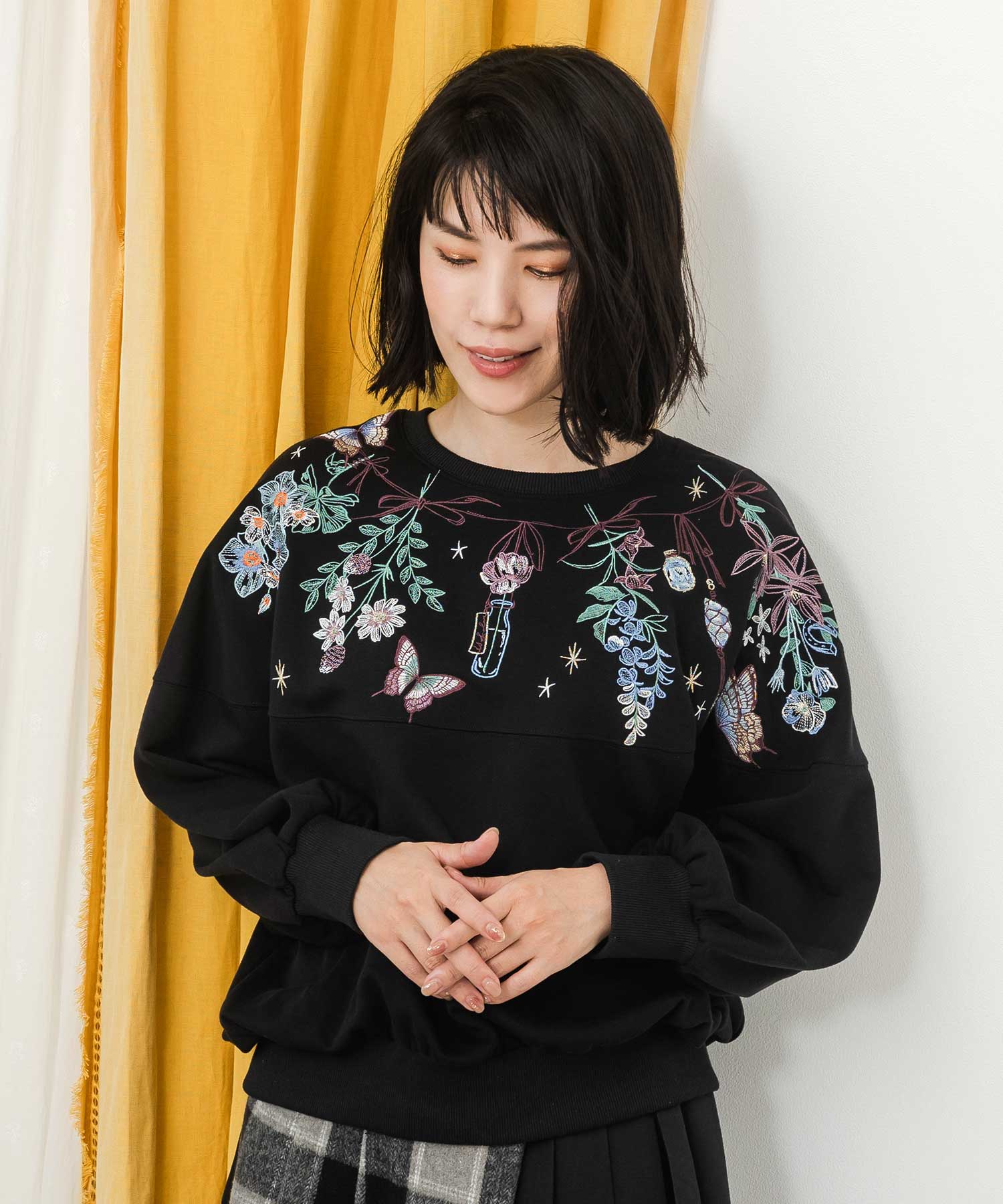 セール】花柄ブーケガーランド刺繍プルオーバー(505762742