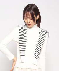 STYLEBLOCK/スタイルブロック STYLEBLOCK ボーダー柄肩かけニットショール/505767168