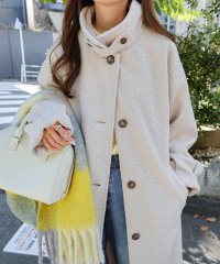 and　Me.../アンドミー andme フェイクリングウール ロングコート/505777401