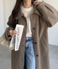 and　Me.../アンドミー andme フェイクリングウール ロングコート/505777401