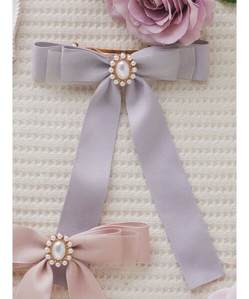アレクサンドル ドゥ パリ Sクリップ FLEUR DE PERLE ピンク アレクサンドル ドゥ パリ Sクリップ FLEUR DE PERLE ピンク