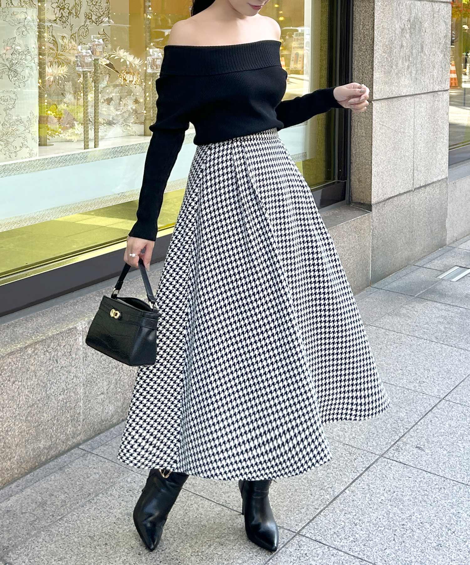 千鳥柄タイトミニスカート【秋冬服・販売開始】 恐 千鳥柄タイトミニスカート【秋冬服・販売開始】 恐
