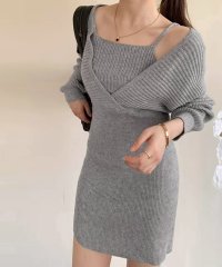 miniministore/ミニミニストア miniministore カシュクールニットワンピース ミニワンピ/505777984