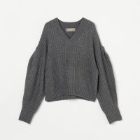 HELIOPOLE/WAFFLE V NECK KNIT/505778081