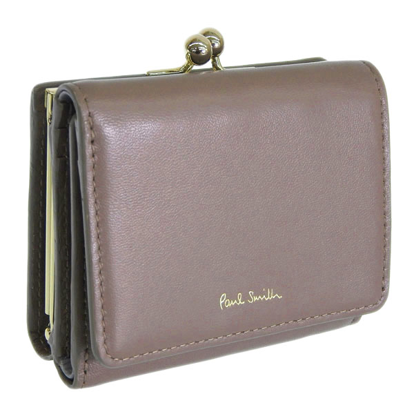 ポールスミス 財布 三つ折り財布 がま口財布 青(ブルー) Paul