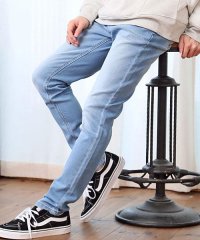 TopIsm/トップイズム TopIsm デニムパンツ メンズ スリム テーパード スキニーパンツ ニットデニム ジーンズ ビンテージ加工 ストレッチ ジーパン 細身/505782966