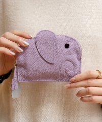 VitaFelice/キーリング付きコインケース（Elephant）【aroco/アロコ】 レディース 本革 小銭入れ ミニウォレット バッグチャーム キーケース アニマル 象 ゾウ/504074767