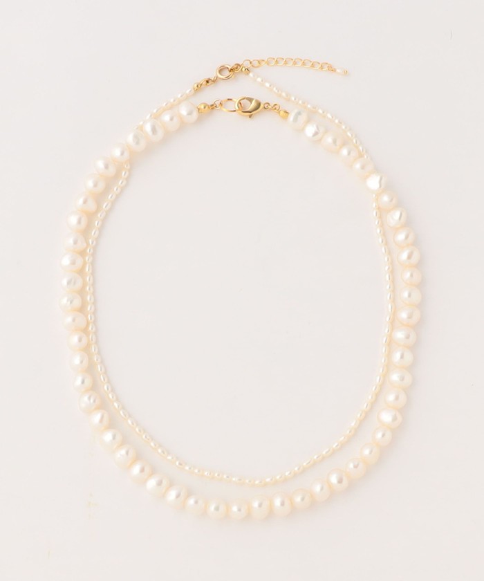 Causerie>淡水パール 2SET ショートネックレス(505764587