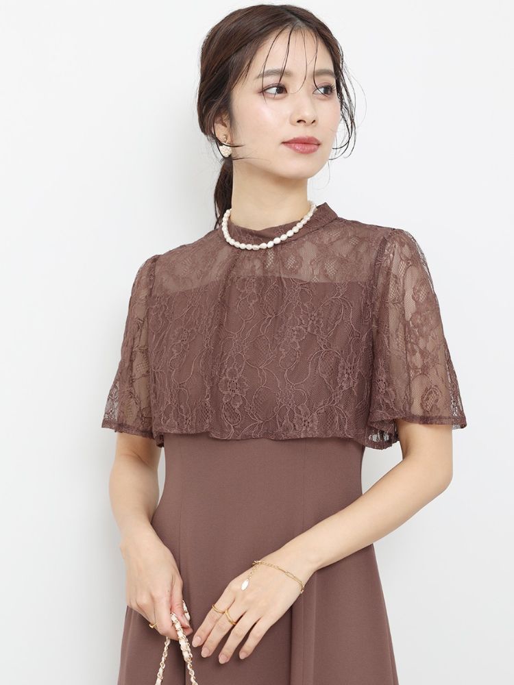 【今期新品未使用】ヤマダヤ　ケープライクレースワンピース　Rire Fete リルフェテ Rire Fete ケープライクレースワンピース（new color
