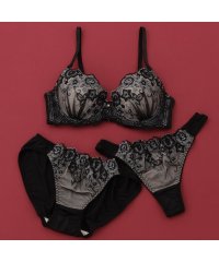 petit marie/パリーゼ Palissee 【EFカップ】 パピヨンフルール3/4モールドカップブラ＆ショーツ＋Tバック【返品不可商品】/505783845