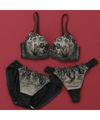 petit marie/パリーゼ Palissee 【EFカップ】 パピヨンフルール3/4モールドカップブラ＆ショーツ＋Tバック【返品不可商品】/505783845
