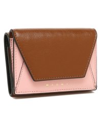 MARNI/マルニ 三つ折り財布 ミニ財布 ブラウン ピンク ユニセックス MARNI PFMO0056U1 P2644 ZO670/505784535