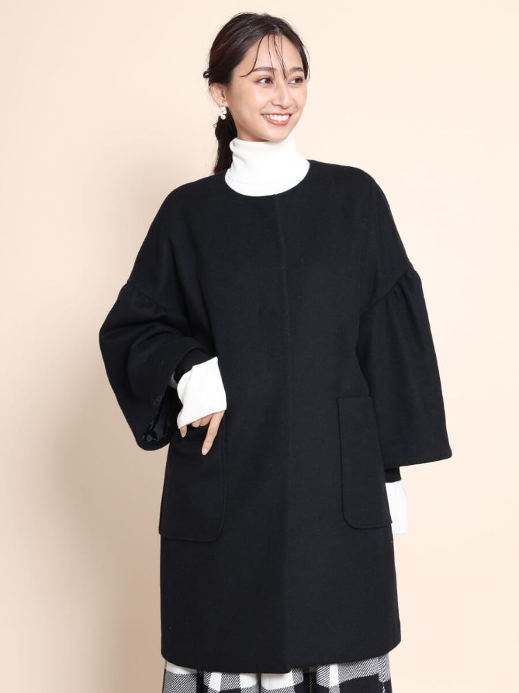 今期新品FENNEL ヤマダヤギャザースリーブノーカラーコート