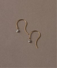 Lilas/ペアシェイプホールダイヤフックピアス0.16ct K18（両耳）/505786338