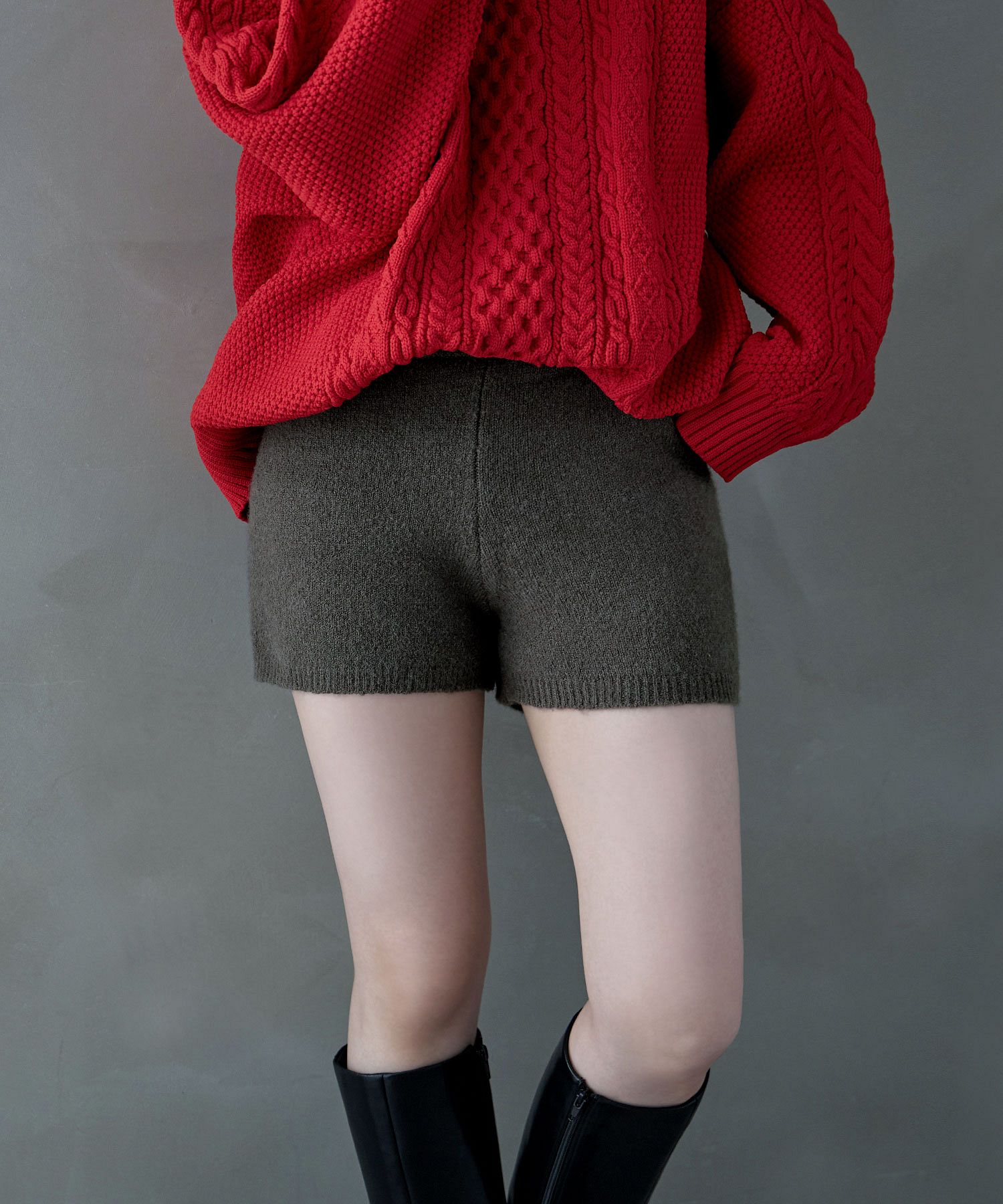 etoll. エトル モヘアタッチニットショートパンツ ボトムス etoll. エトル モヘアタッチニットショートパンツ ボトムス