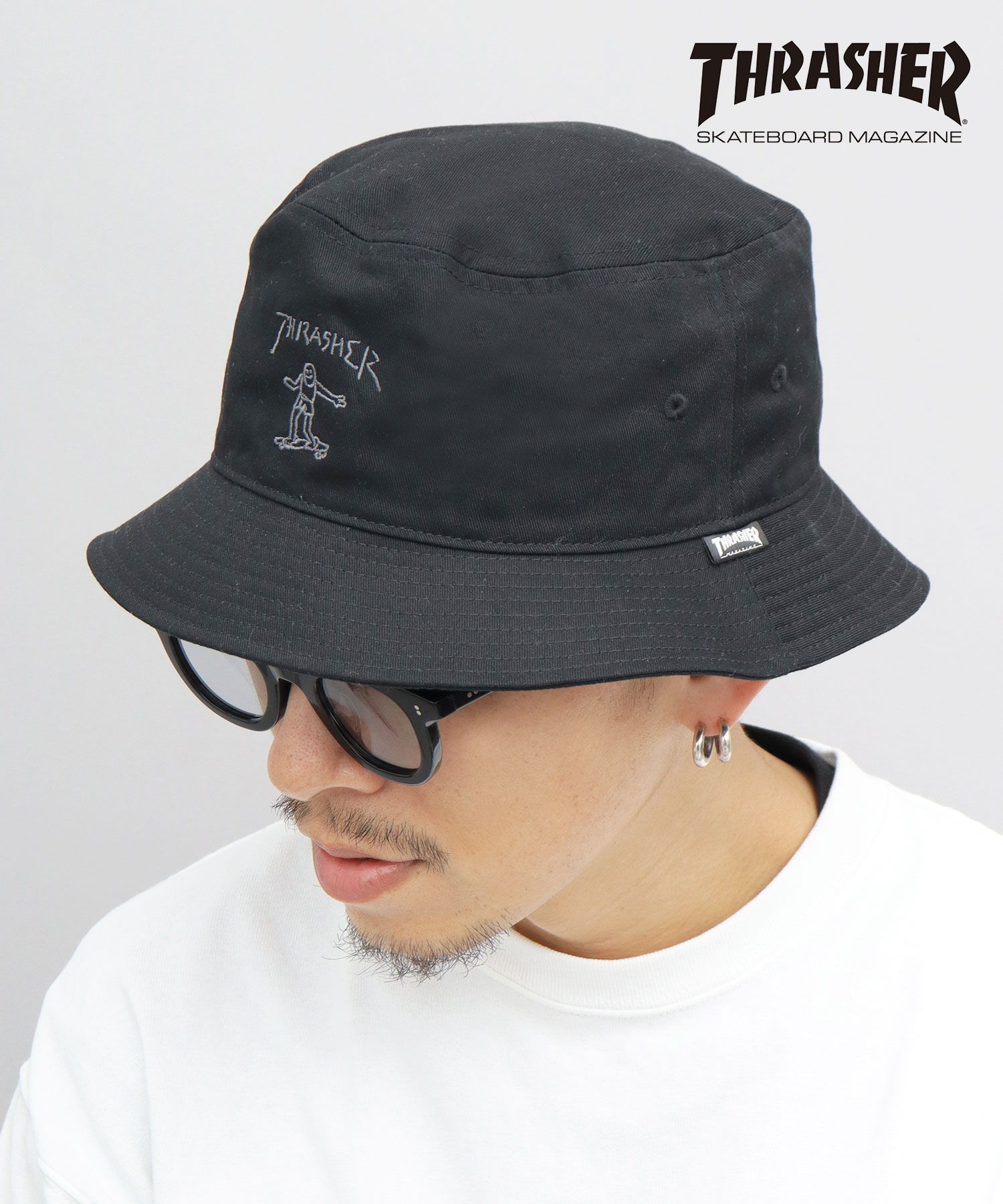 スラッシャー THRASHER 刺繍 バケットハット 帽子 ユニセックス