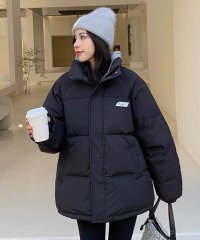 shopnikoniko/ショップニコニコ ShopNikoNiko ワンポイントロゴ 中綿ジャケット 【即納】 アウター ジャケット ボリューム 厚手 冬 オーバーサイズ 大きめ メン/505790645
