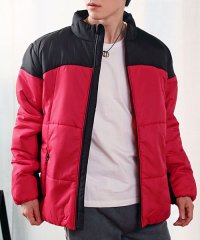 TopIsm/トップイズム TopIsm 中綿ジャケット メンズ スタンドフルジップ 配色切替 デュスポ素材 無地 撥水 防水 フェイクダウンジャケット 男女兼用 ストリート/505790831