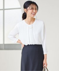 NIJYUSANKU（SMALL SIZE）/【洗える】シルキーデシン タックディテール カットソー/505791302