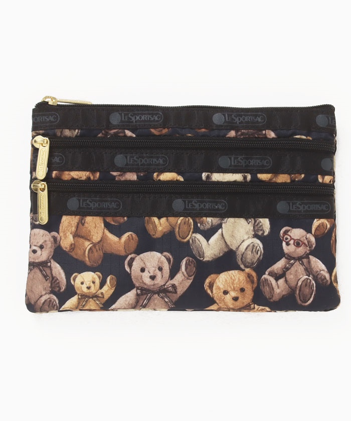 Lesportsac 3 zipper cosmetic bag hot sale