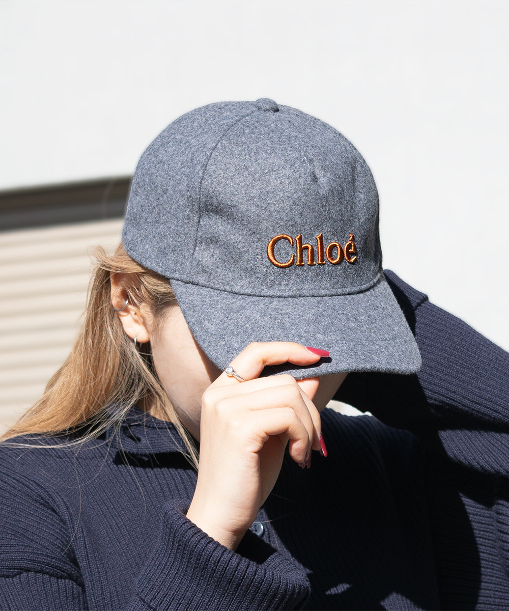 【クーポン】Chloe クロエ ロゴ キャップ 帽子 クロエキッズ 大人も