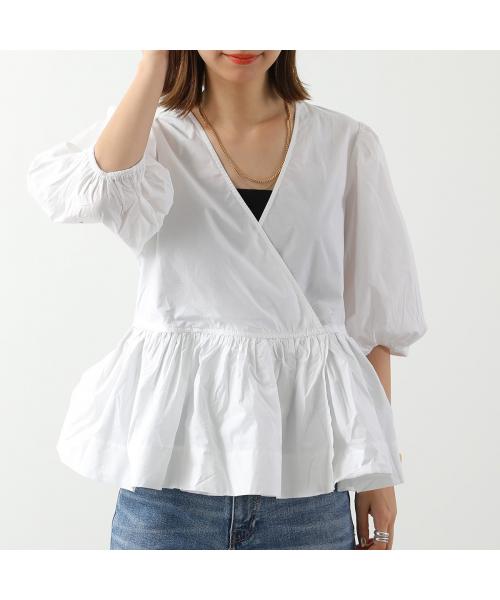 楽天市場】GANNI ガニー ブラウス Cotton Poplin Peplum Blouse