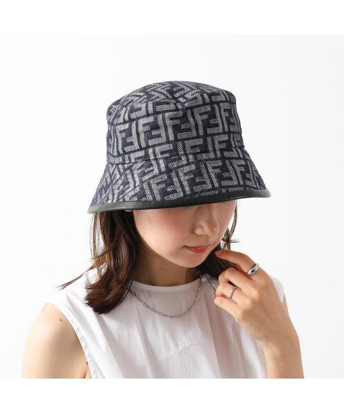 セール】FENDI バケットハット FXQ801 AN9H デニム FFロゴ(505792471 
