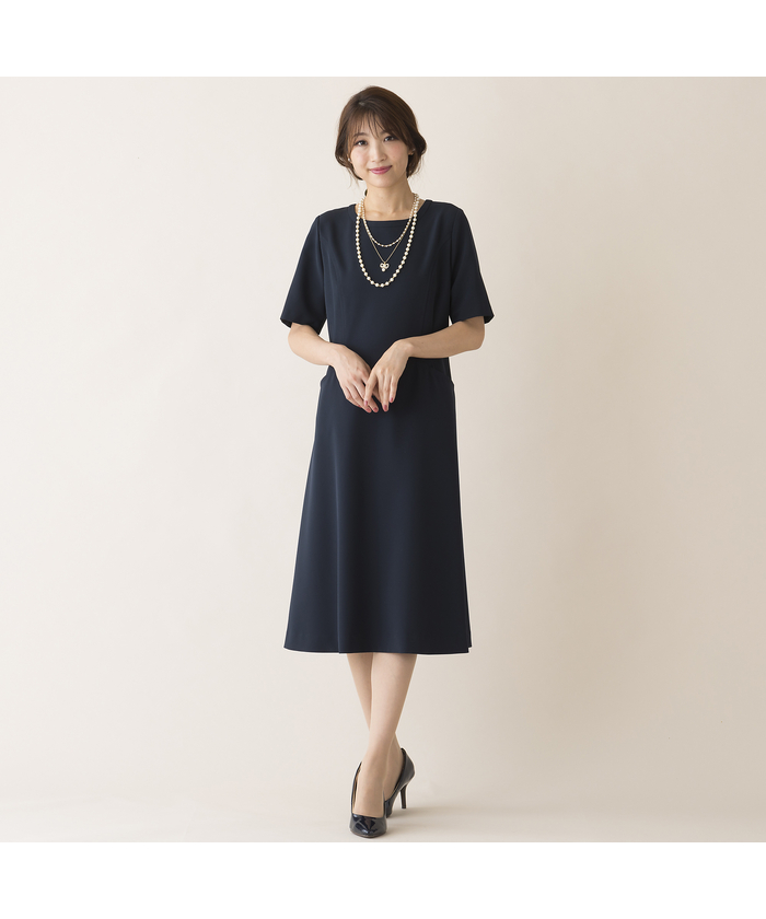 18,700円　ローズティアラ　ダブルクロスAラインブラウス　42 ブルー 18, ローズティアラ ダブルクロスAラインブラウス 42 ブルー