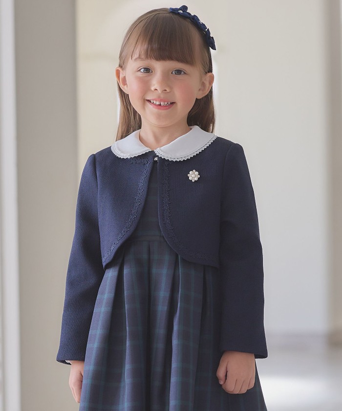 美品✨️エニィファム フォーマルワンピース セット 130 レース ボレロ anyfam キッズフォーマル ワンピース ボレロ130 花柄レース
