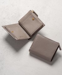 MURA/MURA シュリンクレザー ゴールドファスナー ボタン閉じ 二つ折り財布/505793347