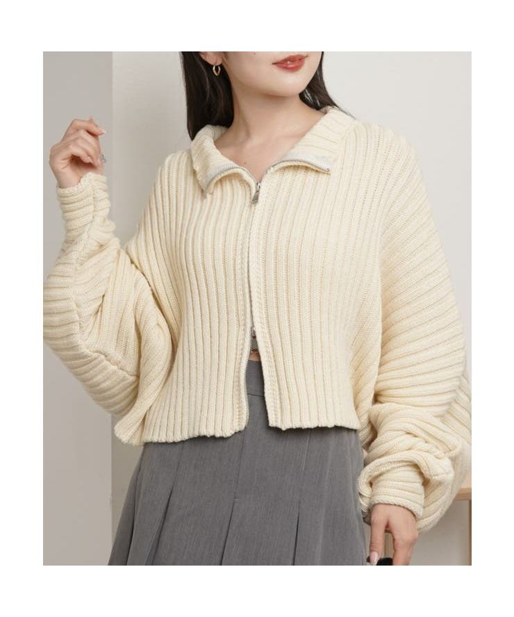 クーポン】【セール 60%OFF】【Chico】ハイネックZIP短丈リブCD