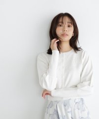 NATURAL BEAUTY BASIC/レース刺繍クロップドカーディガン/505793826