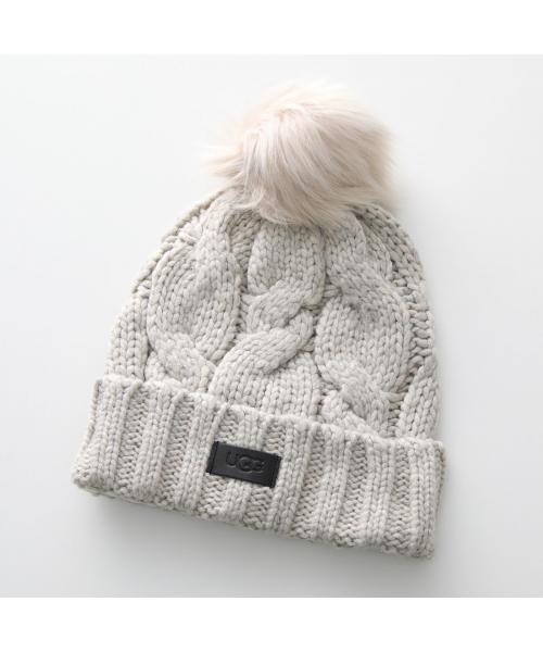アグ UGG UGG ニット帽 W CABLE BEANIE W POM 22589 ポンポン アグ UGG UGG ニット帽 W CABLE BEANIE W POM 22589 ポンポン