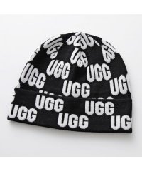UGG/UGG ニット帽 W CHECKED GRAPHIC LOGO BEANIE 22663/505794239