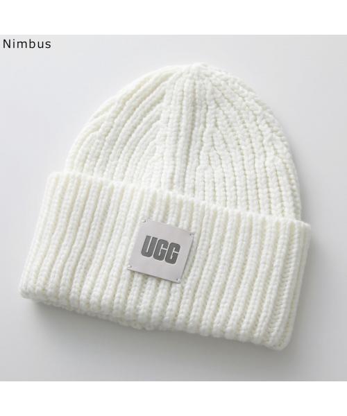 UGG ニット帽 W CHUNKY RIB BEANIE W LOGO 20061(505794241)