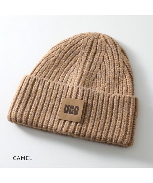 UGG ニット帽 W CHUNKY RIB BEANIE W LOGO 20061(505794241