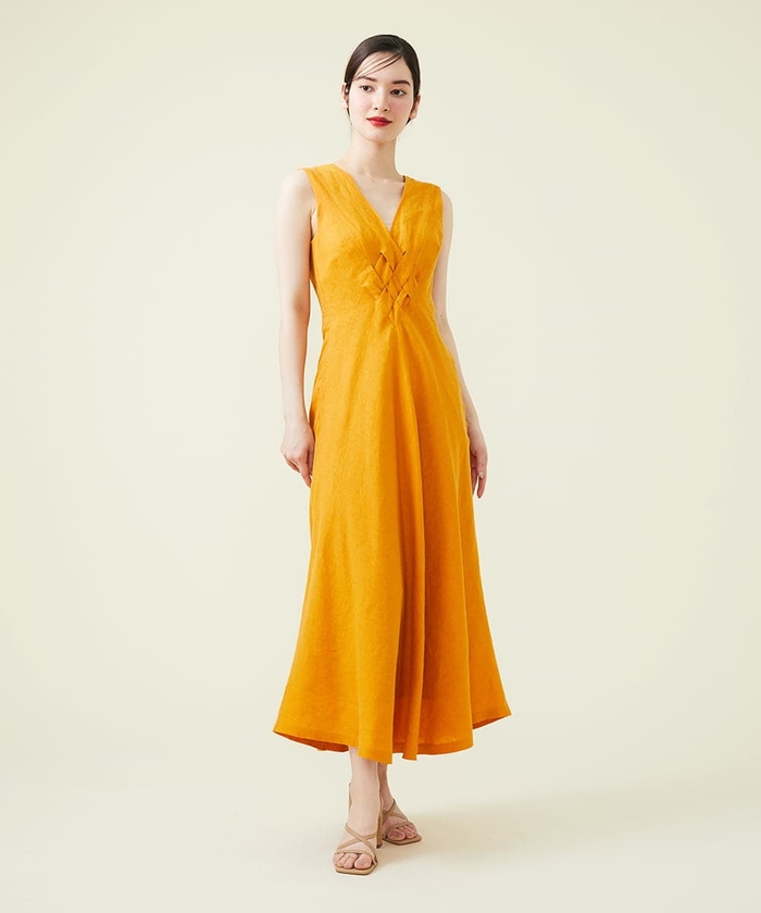 セール 60%OFF】【SYBILLA DRESS】イントレチャートリネンドレス