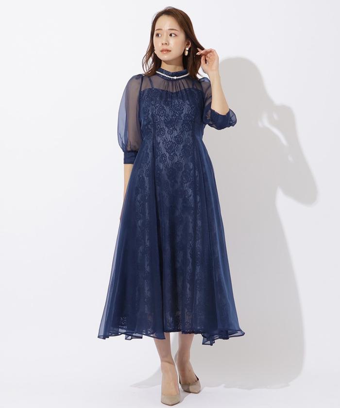 ソフトオーガンジー×レースドレス(505796302) | AND COUTURE(AND ソフトオーガンジー×レースドレス(505796302) | AND COUTURE(AND