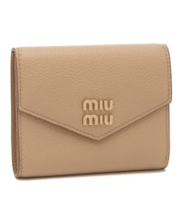 MIUMIU/ミュウミュウ 三つ折り財布 ヴィッテロダイノ ベージュ レディース MIU MIU 5MH040 2DT7 F0036/505797520