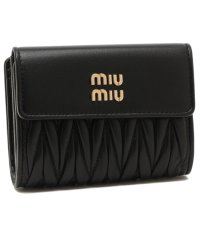 MIUMIU/ミュウミュウ 三つ折り財布 マテラッセ ミニ財布 ブラック レディース MIU MIU 5ML002 2FPP F0002/505797522