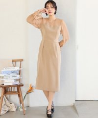 PourVous/プールヴー PourVous フロッキードットパーティードレスお呼ばれ袖あり&ロング結婚式フォーマル ワンピース 20代 30代 40代/505797645