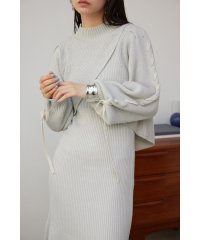 AZUL by moussy/レースアップスリーブレイヤードニットワンピース/505797988