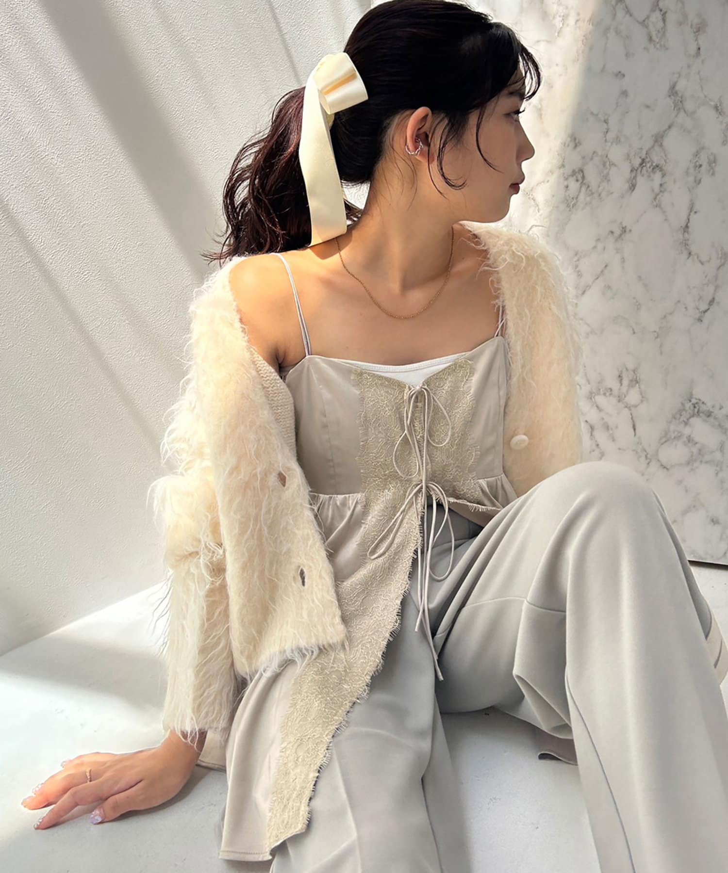 クーポン】【セール 40%OFF】【one after another】サテンレース