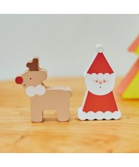  FO TOYBOX/(クリスマス)積み木オブジェ　サンタさんとトナカイ/505651784