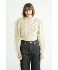 CLANE/PEARL NECK KNIT TOPS/505796407