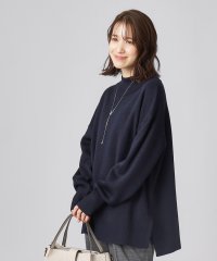 SHOO・LA・RUE/【洗える】ワイドシルエット スリット入り 前後差ハイネックニット/505799744