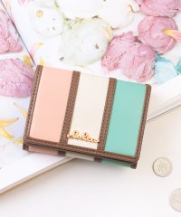 Clelia/折財布 ミニ財布 三つ折り財布 ミニウォレットブランド 大人かわいい ストライプ カラフル レディース Clelia クレリア Bellezza CL－1131/505799983