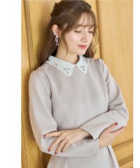 tocco closet/トッコクローゼット tocco closet 2WAYビジュー×レース襟付きダンボールワンピース/505790901